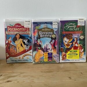 3 NWT Vintage Sealed Disney VHS Tapes